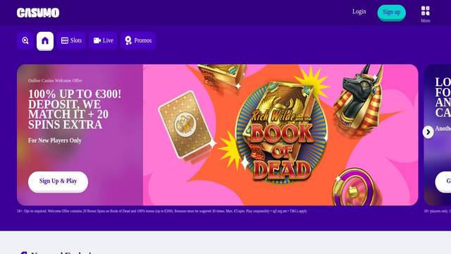 Casumo casino screenshot
